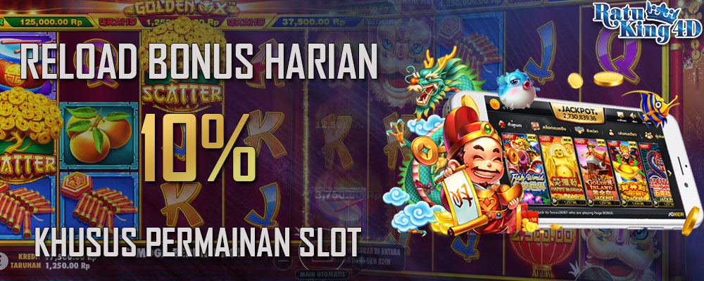 Reload Bonus Harian Slot 10%